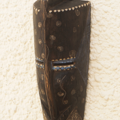 African wood mask, 'Bwa' - Handmade African Sese Wood Mask