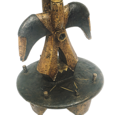 Wood sculpture, 'Bambara Native' - Hand Crafted Sese Wood Sculpture from Ghana