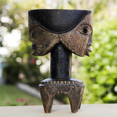 Escultura de madera - Escultura de madera de sesé ghanés hecha a mano
