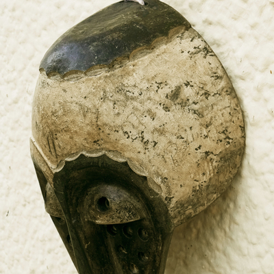 African wood mask, 'Bakuba People' - Hand Carved African Sese Wood Mask