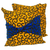 Fundas de cojines de algodón, (par) - Fundas de Cojín de Algodón Azul y Amarillo (Pareja)