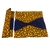 Baumwollkissenbezüge, 'Nhyira' (Paar) - Blaue und gelbe Baumwollkissenbezüge (Paar)
