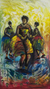 'Traditional Dancers' - Acrylic Dancer Painting on Canvas thumbail