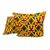 Fundas de cojines de algodón, (par) - Fundas de cojines de algodón con temática adinkra de Ghana (par)