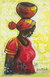 'Woman in Red' - Red and Yellow Acrylic Figure Painting on Canvas thumbail