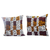 Cotton cushion covers, 'Akwaaba' (pair) - Patterned Cotton Cushion Covers from Ghana (Pair)