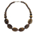 Tiger's eye pendant necklace, 'Adiepena' - Tiger's Eye and Recycled Glass Bead Pendant Necklace