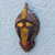 Máscara de madera africana - Máscara de Madera Tallada a Mano y Chapada en Latón