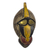 Máscara de madera africana - Máscara de Madera Tallada a Mano y Chapada en Latón