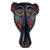 Máscara de madera africana - Máscara ecológica para perro con cuentas de madera de sésé