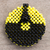 Monedero con cuentas - Monedero negro y amarillo con cuentas ecológicas
