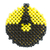 Monedero con cuentas - Monedero negro y amarillo con cuentas ecológicas