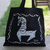 Cotton tote bag, 'Dancing Zebra in Black' - Black Cotton Zebra-Motif Tote Bag (image 2b) thumbail
