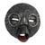 African wood mask, 'Nwomn Pa' - aluminium-Plated African Sese Wood Mask