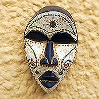 African wood mask, 'For the Dan People' - Hand Crafted African Sese Wood Mask