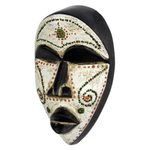 African wood mask, 'For the Dan People' - Hand Crafted African Sese Wood Mask