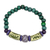 Eco-friendly beaded bracelet, 'Vixen' - Eco-Friendly Sese Wood and Glass Beaded Bracelet (image 2a) thumbail