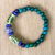 Eco-friendly beaded bracelet, 'Seaside Beauty' - Eco-Friendly Sese Wood and Glass Beaded Bracelet