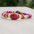 Eco-friendly beaded stretch bracelet, 'Red Beauty' - Eco-Friendly Glass Beaded Stretch Bracelet (image 2c) thumbail