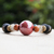 Eco-friendly beaded stretch bracelet, 'Market Beauty' - Recycled Glass Beaded Stretch Bracelet