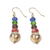 Eco-friendly glass beaded dangle earrings, 'Ready and Able' - Hand Crafted Glass Beaded Dangle Earrings (image 2a) thumbail