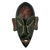 Afrikanische Holzmaske - Sese-Maske aus Holz und Messing aus Ghana