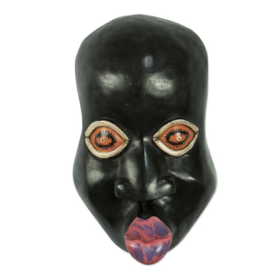 Hand Made Sese Wood Mask from Ghana