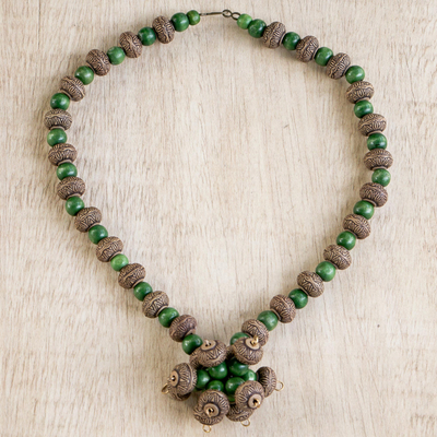 Umweltfreundliche Halskette mit Perlenanhänger - Umweltfreundliche Halskette mit Perlenanhänger aus Ghana