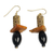 Eco-friendly dangle earrings, 'Grace Notes' - Handmade Eco-Friendly Beaded Dangle Earrings thumbail