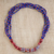 Umweltfreundliche Halskette mit Perlenanhänger - Umweltfreundliche blaue und rote Perlenkette