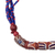 Eco-friendly beaded pendant necklace, 'Blast-Off' - Eco-Friendly Blue and Red Beaded Necklace