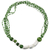 Umweltfreundliche Halskette mit Perlenanhänger - Umweltfreundliche grüne und weiße Perlenanhänger-Halskette