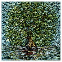 'Attention' - Original Tree Oil Painting