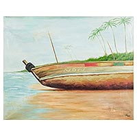 'Coast of Nzema' (2021) - Seascape Acrylic Painting