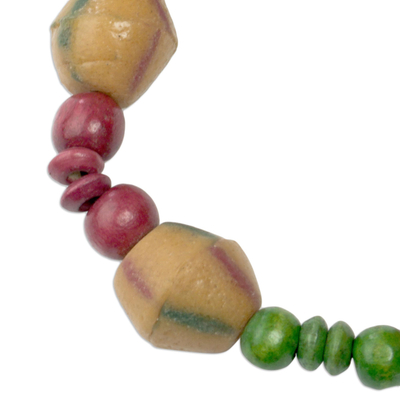 Umweltfreundliches Stretch-Perlenarmband - Umweltfreundliches Perlenarmband aus Sese-Holz