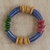 Eco-friendly beaded stretch bracelet, 'Color Bars' - Artisan Crafted Eco-Friendly Bracelet from Ghana (image 2) thumbail