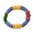 Eco-friendly beaded stretch bracelet, 'Color Bars' - Artisan Crafted Eco-Friendly Bracelet from Ghana thumbail