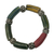 Eco-friendly ceramic beaded stretch bracelet, 'Color Spark' - Eco-Friendly Ceramic Beaded Bracelet from Ghana thumbail