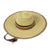 Leather-accented raffia sun hat, 'Shady Lane' - Woven Raffia Sun Hat from West Africa thumbail