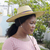 Leather-accented raffia sun hat, 'Shady Lane' - Woven Raffia Sun Hat from West Africa (image 2b) thumbail