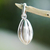 Sterling silver pendant, 'Cocoa Bean' - Handcrafted Polished Sterling Silver Pendant (image 2) thumbail