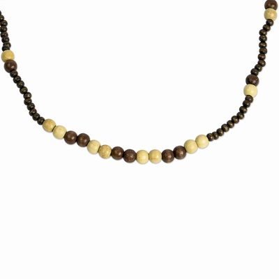 Perlenkette - Perlenkette aus Sese-Holz aus Ghana