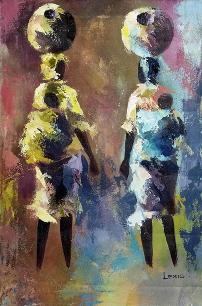 'My Best Friend' - Signed Figure Painting on Canvas