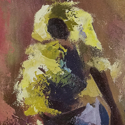 'My Best Friend' - Signed Figure Painting on Canvas
