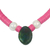 Umweltfreundliche Halskette mit Anhänger - Umweltfreundliche Halskette mit rosa Anhänger