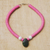 Umweltfreundliche Halskette mit Anhänger - Umweltfreundliche Halskette mit rosa Anhänger
