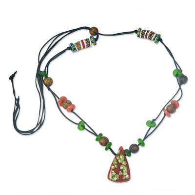 Umweltfreundliche Halskette mit Perlenanhänger - Umweltfreundliche Halskette mit Perlenanhänger