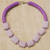 Eco-friendly beaded necklace, 'Purple Aseda' - Eco-Friendly Beaded Purple Necklace thumbail