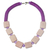 Eco-friendly beaded necklace, 'Purple Aseda' - Eco-Friendly Beaded Purple Necklace (image 2a) thumbail