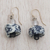Eco-friendly beaded dangle earrings, 'Queen for a Day' - Eco-Friendly Dangle Earrings with Brass Hooks